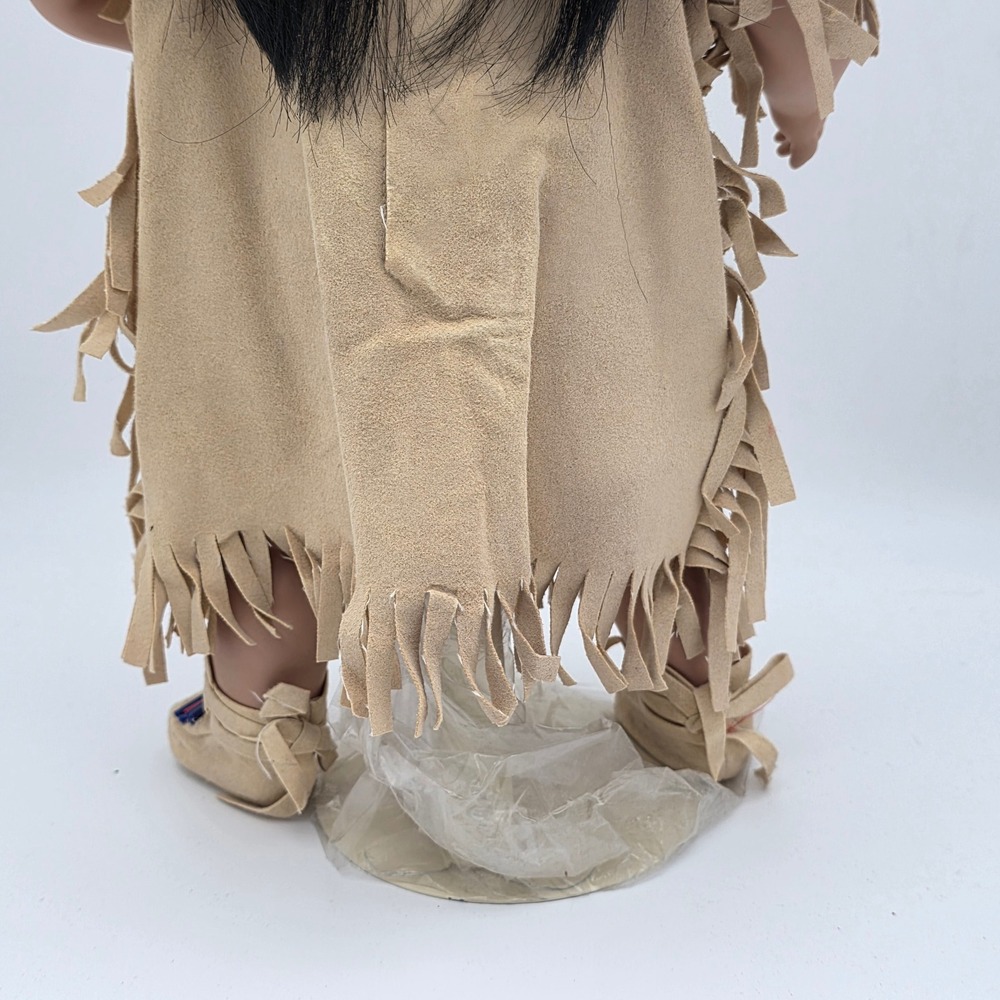 Vtg Hamilton‎ Collection Native American Doll Little Cloud 15" Tan Beaded Fringe - Picture 11 of 16